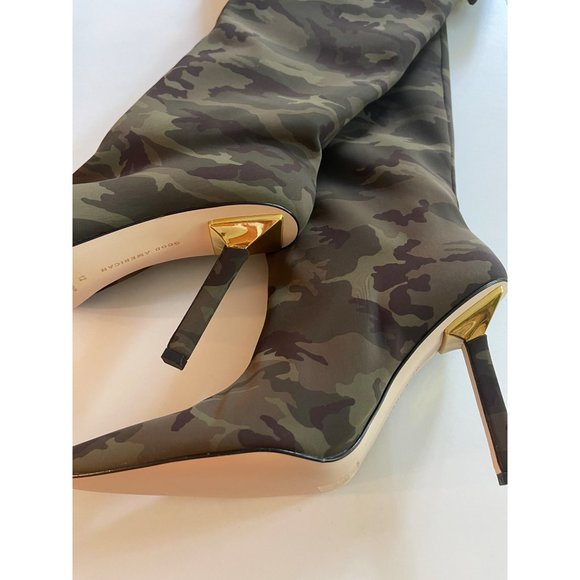Good American NEW High Kickstand Camo Neoprene Over The Knee Boots~Sherpa~Size 1 - Picture 8 of 12